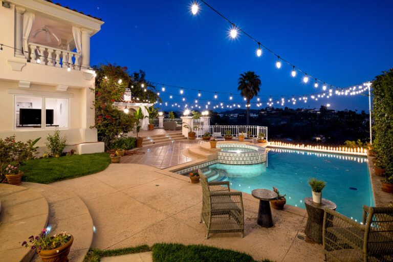 Stradella - Bel Air, 3 Bd, 4 Ba, 3,610 SF Contemporary Mediterranean Resort-Style Yard Terraces Cabana Infinity Pool-Spa Stunning Views Private-Gated -1