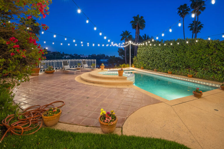 Stradella - Bel Air, 3 Bd, 4 Ba, 3,610 SF Contemporary Mediterranean Resort-Style Yard Terraces Cabana Infinity Pool-Spa Stunning Views Private-Gated -3