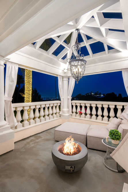 Stradella - Bel Air, 3 Bd, 4 Ba, 3,610 SF Contemporary Mediterranean Resort-Style Yard Terraces Cabana Infinity Pool-Spa Stunning Views Private-Gated -4