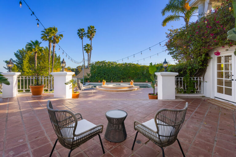 Stradella - Bel Air, 3 Bd, 4 Ba, 3,610 SF Contemporary Mediterranean Resort-Style Yard Terraces Cabana Infinity Pool-Spa Stunning Views Private-Gated -5