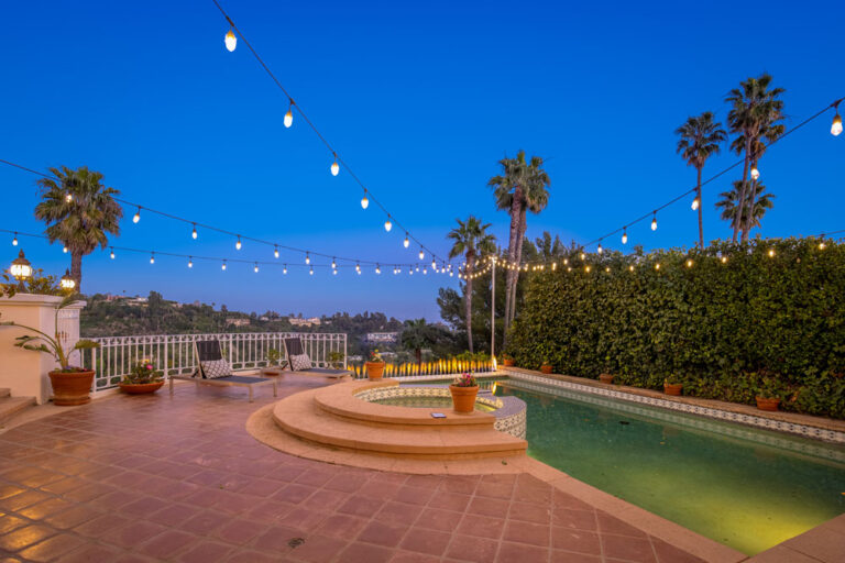 Stradella - Bel Air, 3 Bd, 4 Ba, 3,610 SF Contemporary Mediterranean Resort-Style Yard Terraces Cabana Infinity Pool-Spa Stunning Views Private-Gated -56